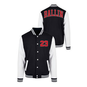 Bunda Urban Classics Ballin 23 College Jacket Blk/Wht XL