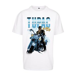 Tričko Urban Classics Tupac All Eyez On Me Anniversary Oversize Tee White L