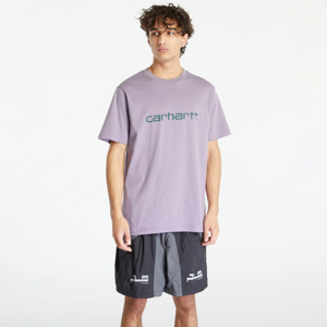 Tričko s krátkým rukávem Carhartt WIP Short Sleeve Script T-Shirt Glassy Purple/ Discovery Green