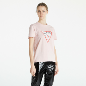 Dámské tričko GUESS Triangle Logo Tee Pink