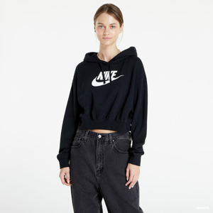 Dámská mikina Nike Sportswear Club Fleece Oversized Crop Graphic Hoodie Black