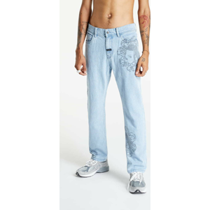 Jeans PLEASURES Special Printed Denim Pant Blue